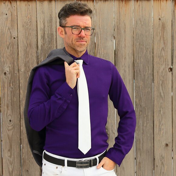 BELLISSIMO Other - Deep Purple Dress Shirt Long-Sleeved Size: MM 15 by BELLISSIMO